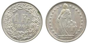 1 Franc Suiza Plata 