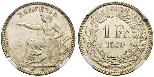 1 Franc Suiza Plata 