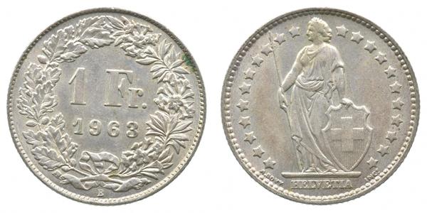 1 Franc Suiza Plata 