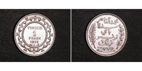 1 Franc Túnez Plata 