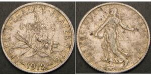 1 Franc Francia Rame/Argento/Nichel 