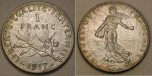 1 Franc Francia Rame/Argento/Nichel 