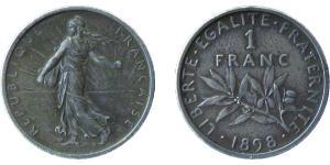 1 Franc Francia Rame/Argento/Nichel 