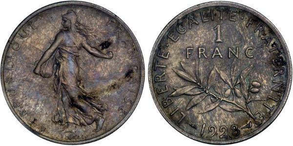 1 Franc Francia Rame/Argento/Nichel 