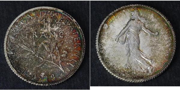 1 Franc Francia Rame/Argento/Nichel 