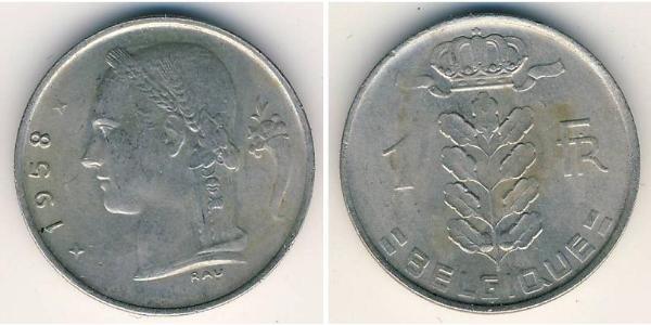 1 Franc Belgio Rame/Nichel 