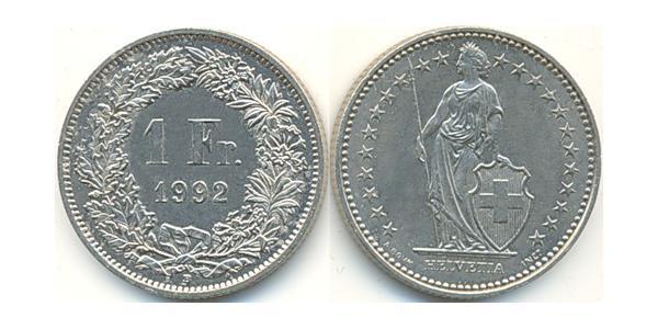 1 Franc Svizzera Rame/Nichel 
