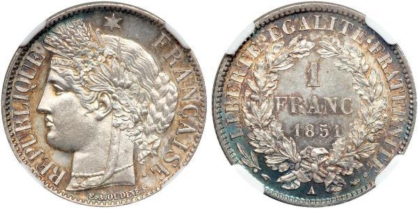 1 Franc Dritte Französische Republik (1870-1940)  Silber 