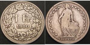 1 Franc Schweiz Silber 