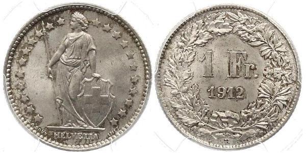 1 Franc Schweiz Silber 