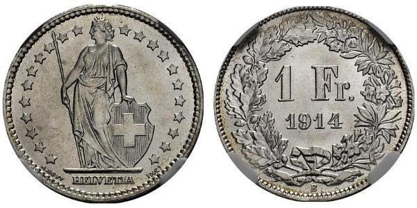 1 Franc Schweiz Silber 
