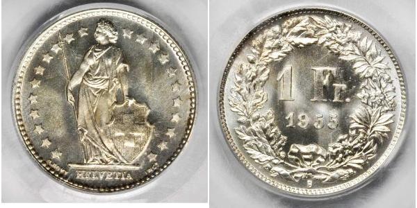 1 Franc Schweiz Silber 