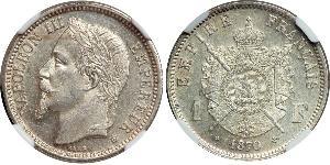 1 Franc Zweites Kaiserreich (1852-1870) Silber Napoleon III (1808-1873)