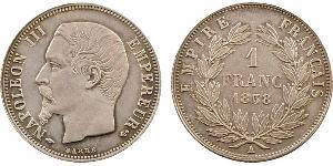 1 Franc Zweites Kaiserreich (1852-1870) Silber Napoleon III (1808-1873)