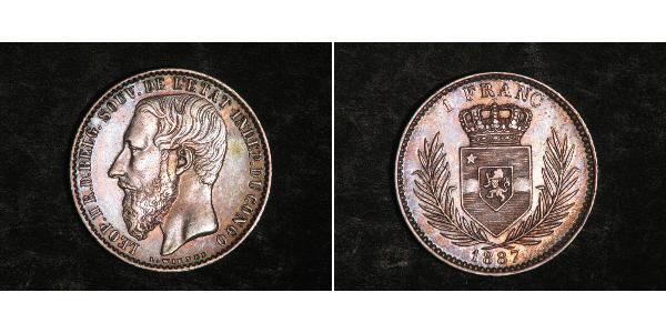 1 Franc null Silber Leopold II (1835 - 1909)