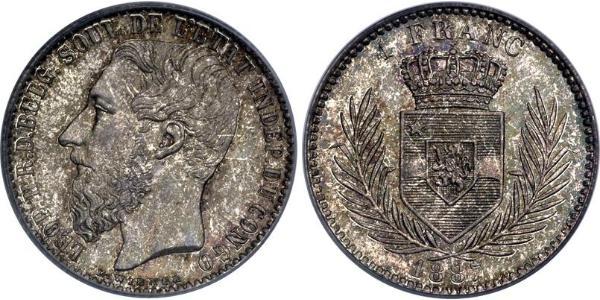 1 Franc null Silber Leopold II (1835 - 1909)
