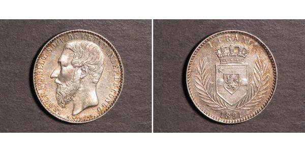 1 Franc null Silber Leopold II (1835 - 1909)