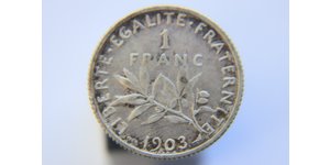 1 Franc Frankreich Silber/Kupfer/Nickel 