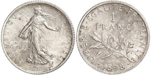 1 Franc Frankreich Silber/Kupfer/Nickel 