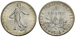 1 Franc Frankreich Silber/Kupfer/Nickel 