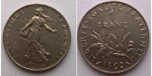 1 Franc Frankreich Silber/Kupfer/Nickel 