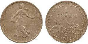 1 Franc Frankreich Silber/Kupfer/Nickel 