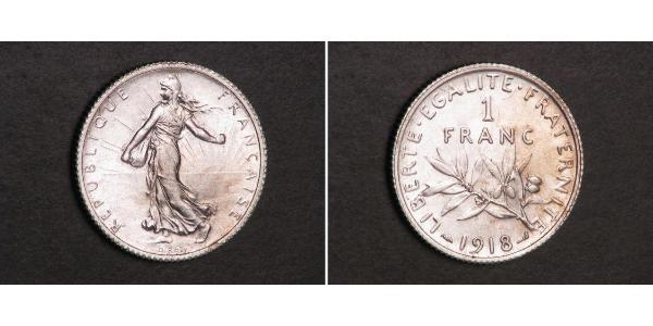 1 Franc Frankreich Silber/Kupfer/Nickel 