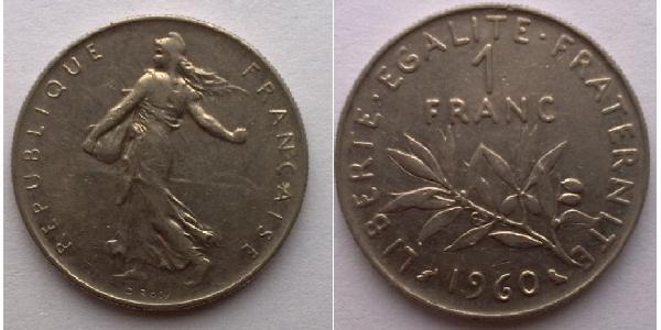 1 Franc Frankreich Silber/Kupfer/Nickel 