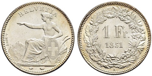1 Franc Switzerland Silver 