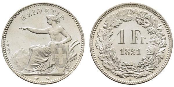 1 Franc Switzerland Silver 
