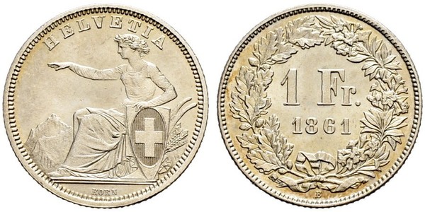 1 Franc Switzerland Silver 