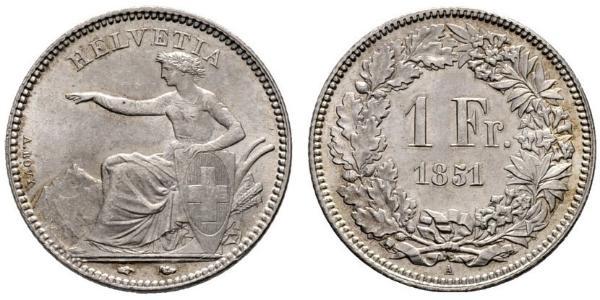 1 Franc Switzerland Silver 