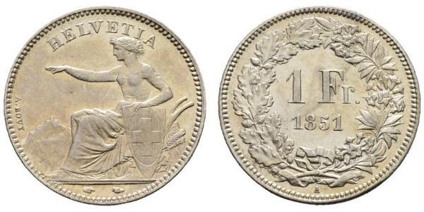 1 Franc Switzerland Silver 