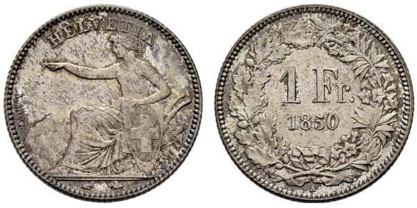 1 Franc Switzerland Silver 