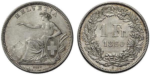 1 Franc Switzerland Silver 