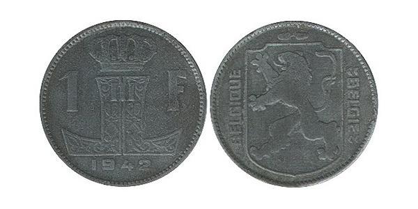 1 Franc Belgique Zinc 