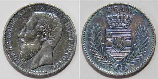 1 Franc Belgian Congo (1908 - 1960)  