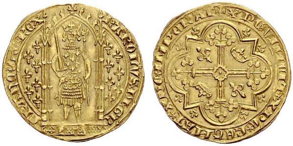 1 Franc 中世纪的法国 金 查理五世 (法兰西) (1338 - 1380)