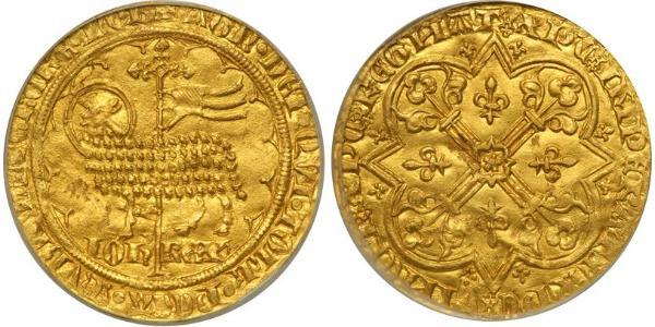 1 Franc 中世纪的法国 金 约翰二世 (法兰西)(1319-1364)