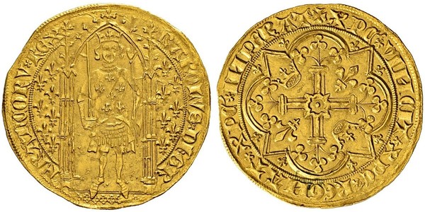 1 Franc 中世纪的法国 金 查理五世 (法兰西) (1338 - 1380)