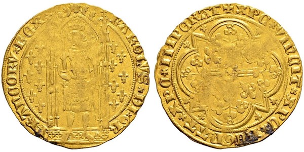 1 Franc 中世纪的法国 金 查理五世 (法兰西) (1338 - 1380)