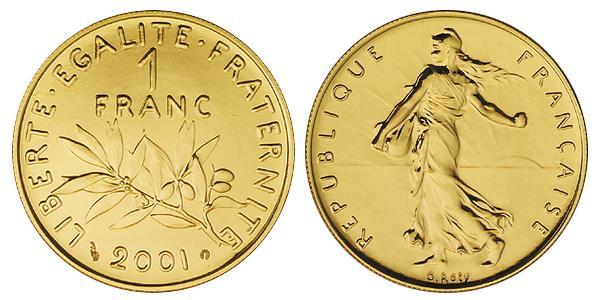1 Franc 法蘭西第五共和國 金 