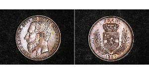 1 Franc 剛果自由邦 (1885 - 1908) 銀 利奥波德二世 (比利时)