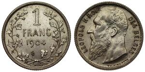 1 Franc 比利时 銀 利奥波德二世 (比利时)