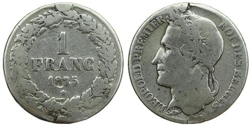 1 Franc 比利时 銀 