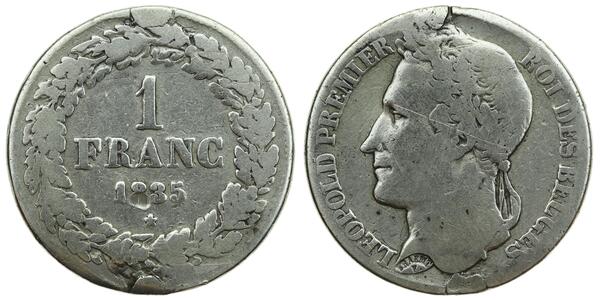1 Franc 比利时 銀 
