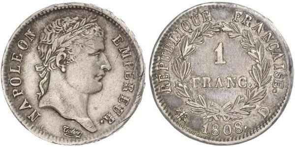 1 Franc 法兰西第一帝国 (1804 - 1814) 銀 