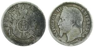 1 Franc 法蘭西第二帝國 (1852 - 1870) 銀 拿破仑三世