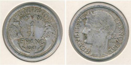 1 Franc 維希法國 (1940 - 1944) 铝 