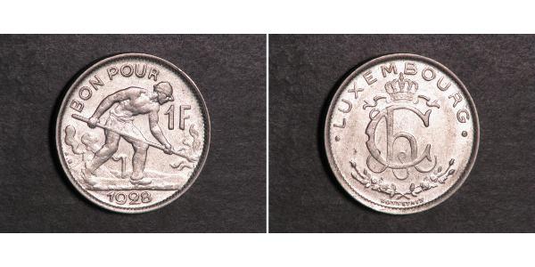 1 Franc 卢森堡 銅/镍 